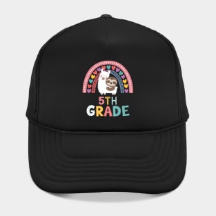 Team 5th Grade Squad Llama Sloth Back To School Hat