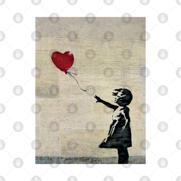 Banksy's Girl with a Red Balloon III by Ludwig Wagner