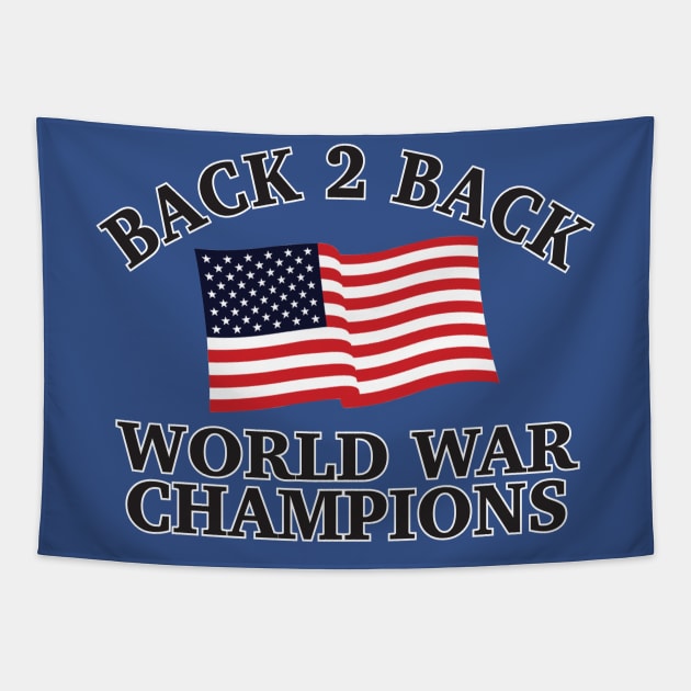 Back To Back Champs - 3 Tapestry by Brightfeather