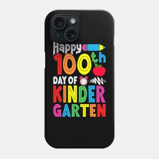 100th Day Kindergarten Gifts Kids Happy 100 Days of School Phone Case