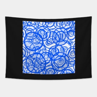 Blue watercolor blobs Tapestry