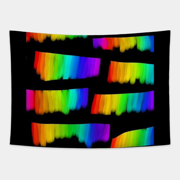 Watercolour rainbow pattern Tapestry by MelanieJeyakkumar