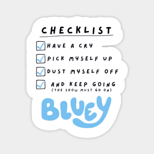 checklist bluey Magnet