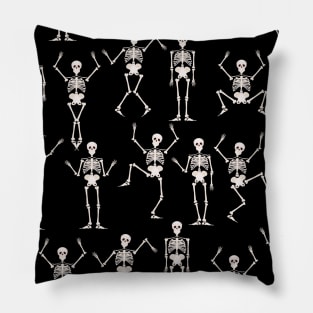 funny skeleton 2 seamless pattern Pillow