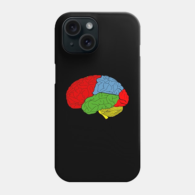 Brain in full color Phone Case by JewelryArcade