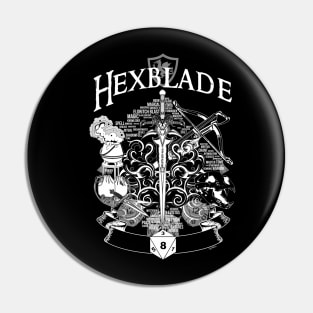 RPG Class Series: Hexblade - White Version Pin