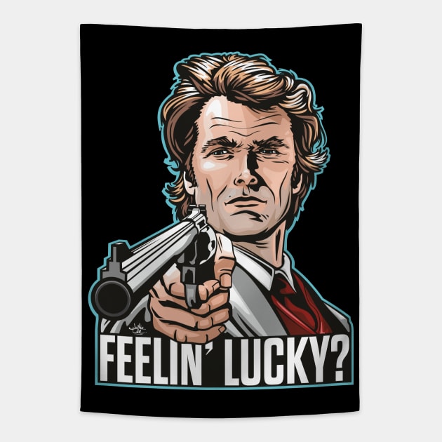 Dirty Harry Tapestry by Jamie Lee Art