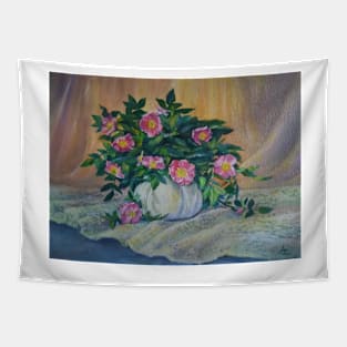 Rosehip flowers Tapestry