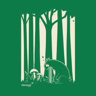 Cute monster 's mushroom trip in the forest T-Shirt