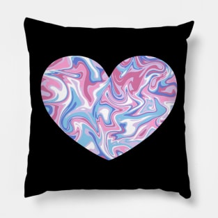 Bigender Pride Marble Heart Pillow