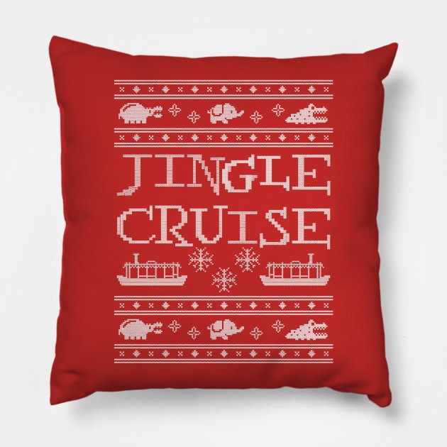 Jingle Cruise Ugly Sweater Pillow by MagicalMeltdown