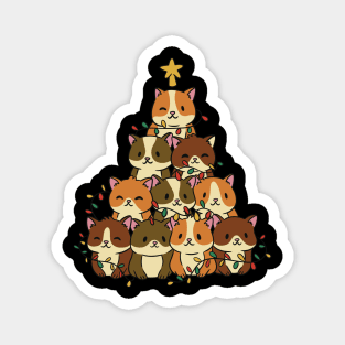 Funny Cute Cat Christmas Tree Magnet