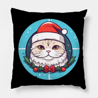 Scottish Fold Cat Xmas, Love Cats Pillow