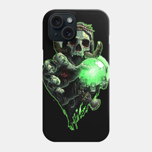 Green Graffiti Skull Phone Case by Seopdesigns