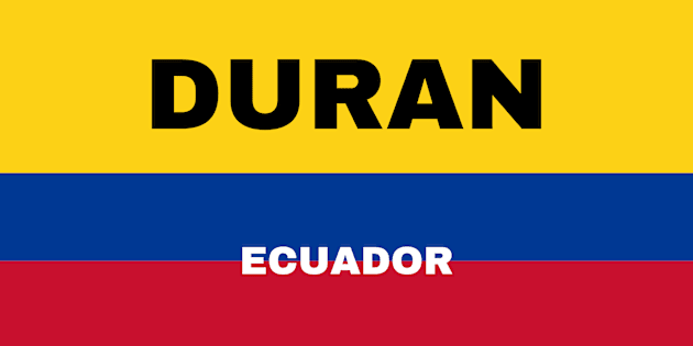 Duran City in Ecuadorian Flag Colors Kids T-Shirt by aybe7elf