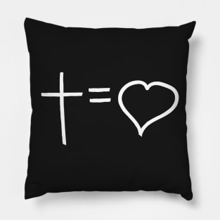 Cross and heart Pillow