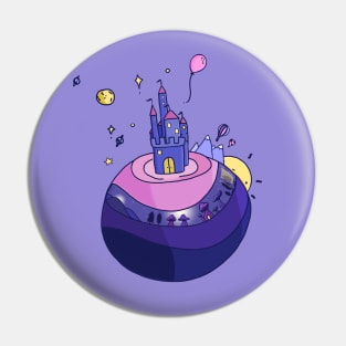 Purple castle planet Pin