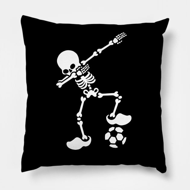 Dab dabbing skeleton Dutch soccer Holland clogs Pillow by LaundryFactory