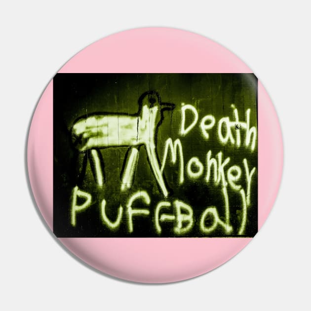 Death Monkey Puffball Green/Black Pin by Death Monkey Puffball