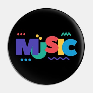 Music Typography Design Pin