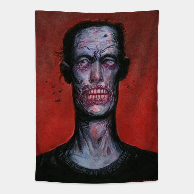 Zombie Portrait Tapestry by VinceLocke