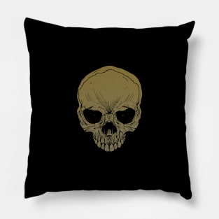 Skull - Golden Pillow