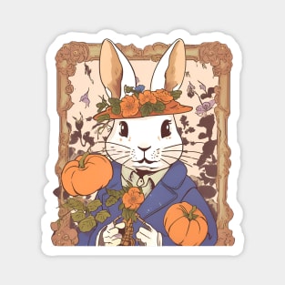 Pumpkin Day Halloween Bunny Rabbit Adoption Cute Flemish Giant Rabbit Mom Magnet