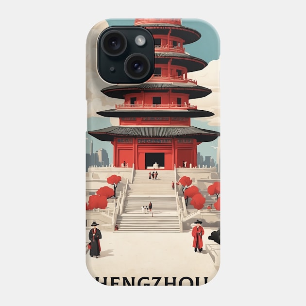 Zhengzho China Vintage Poster Tourism Phone Case by TravelersGems