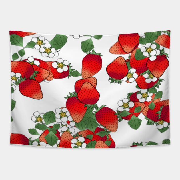 Strawberry Freshness Tapestry by SamariaVarela90