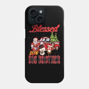 Blessed Big Brother Red Plaid Christmas Phone Case