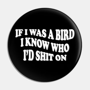 if i was a bird i know who i’d shit on Pin