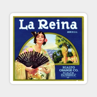 La Reina Brand crate label Magnet