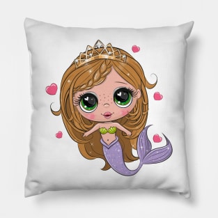 Cute Cartoon Mermaid Pillow