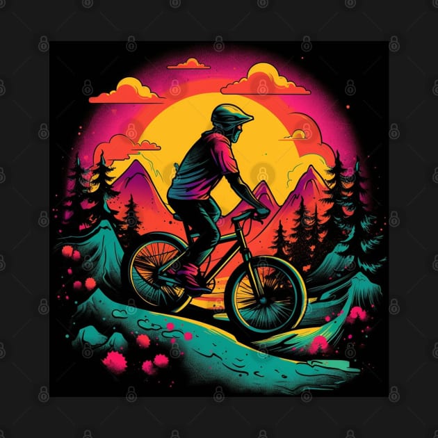 mountain biker by Sanzida Design