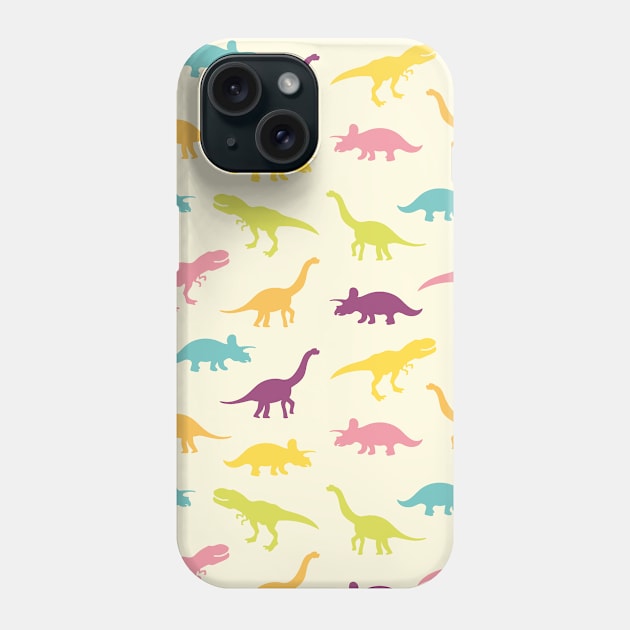 Assorted Illustrated Dinosaurs Phone Case by bluerockproducts