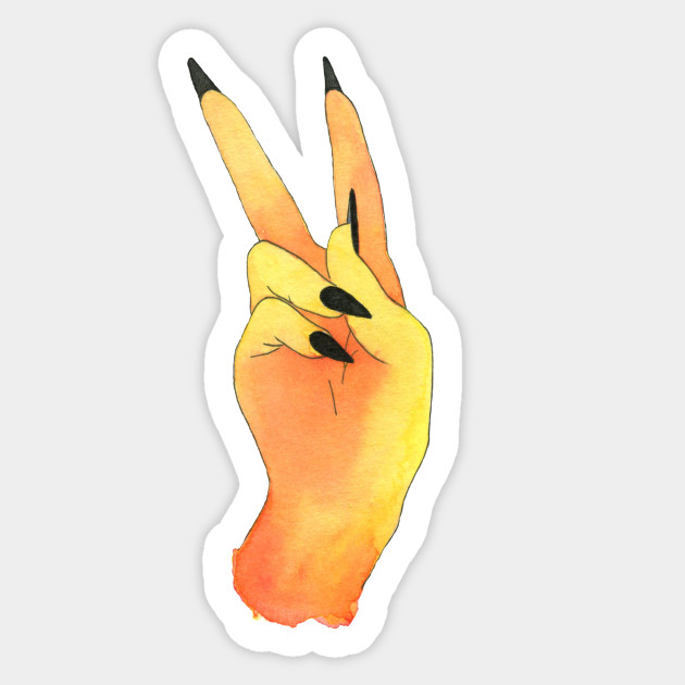 Watercolor Peace Sign Peace Sign Sticker Teepublic