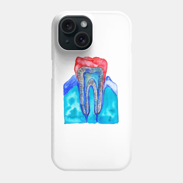 Tooth Phone Case by RosaliArt