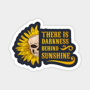 Sunflower Skull illustration Magnet