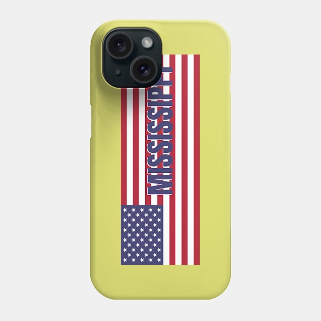 Mississippi State in American Flag Phone Case by aybe7elf