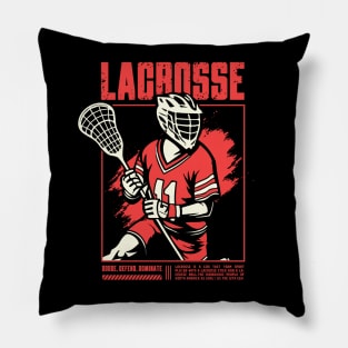 Dodge, Defend, Dominate Lacrosse Gift Pillow