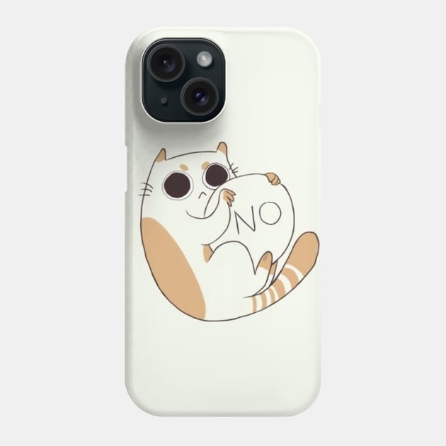 No-Cat says No Phone Case by parkinart