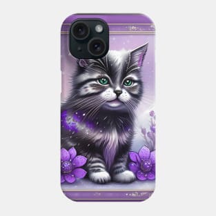 Gothic Glitter Kitten Phone Case