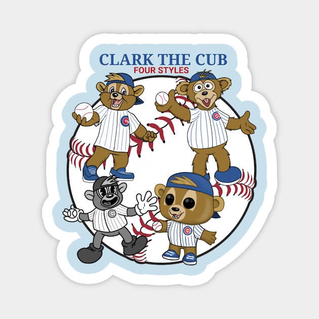 Clark in four styles Magnet by AndrewKennethArt