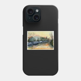 Winters Evening On The Coventry Canal - England Phone Case