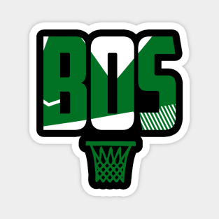 Throwback Boston Basketball Magnet