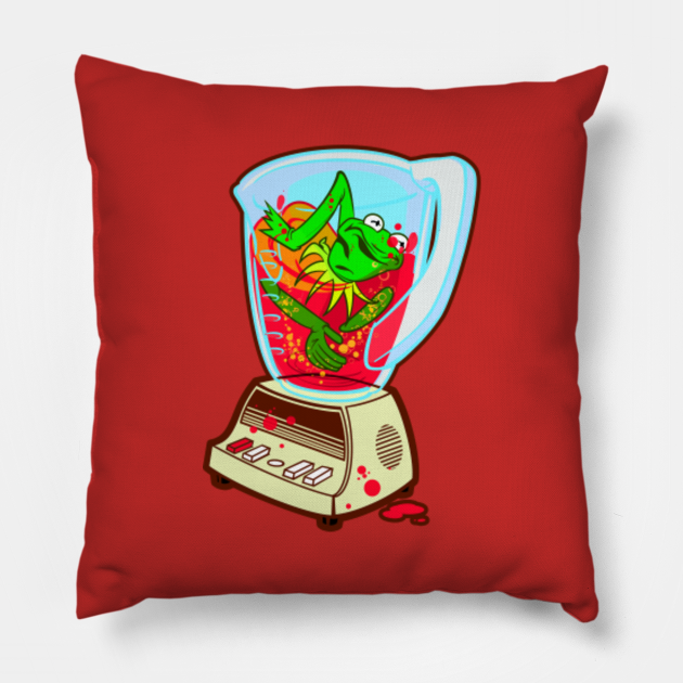 Frog in a Blender - Kermit The Frog - Pillow | TeePublic