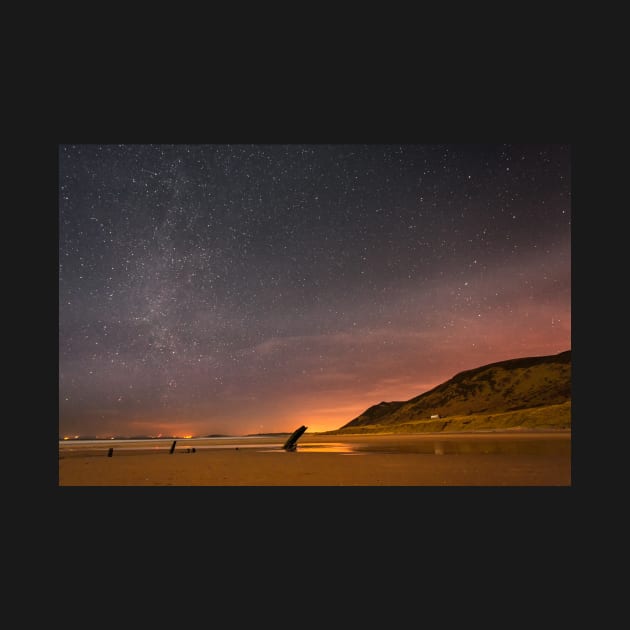 Helvetia Wreck and Rhossili Down, Rhossili Bay, Gower, Wales by dasantillo