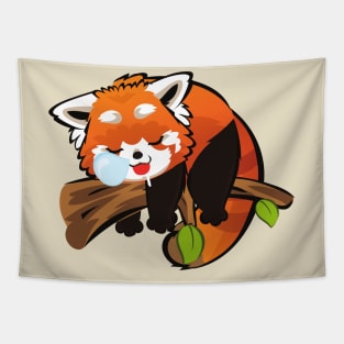 Sleeping Baby Red Panda Tapestry