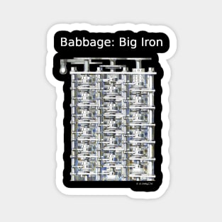 Babbage Difference Engine: Big Iron (white) Magnet