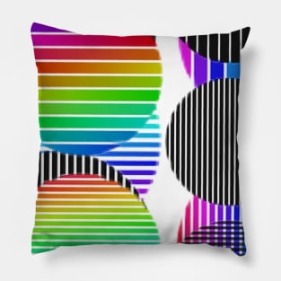 Rainbow Circles Pillow